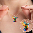Liora | Vibrant Hummingbird Pendant Necklace