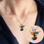 Liora | Vibrant Hummingbird Pendant Necklace