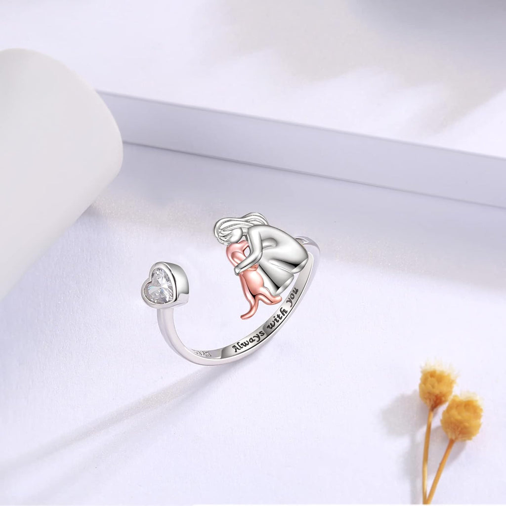 Dog Embrace Ring (Rose)