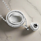 Sierra | "No Longer By My Side, Forever In My Heart" – Stainless Steel Urn Paw Necklace