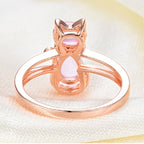 Rose gold cat ring