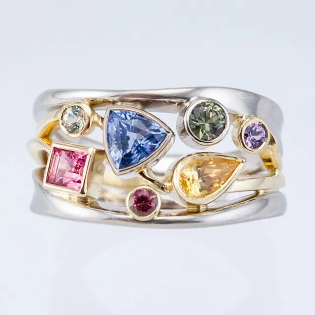 Vintage coloured zirconia ring