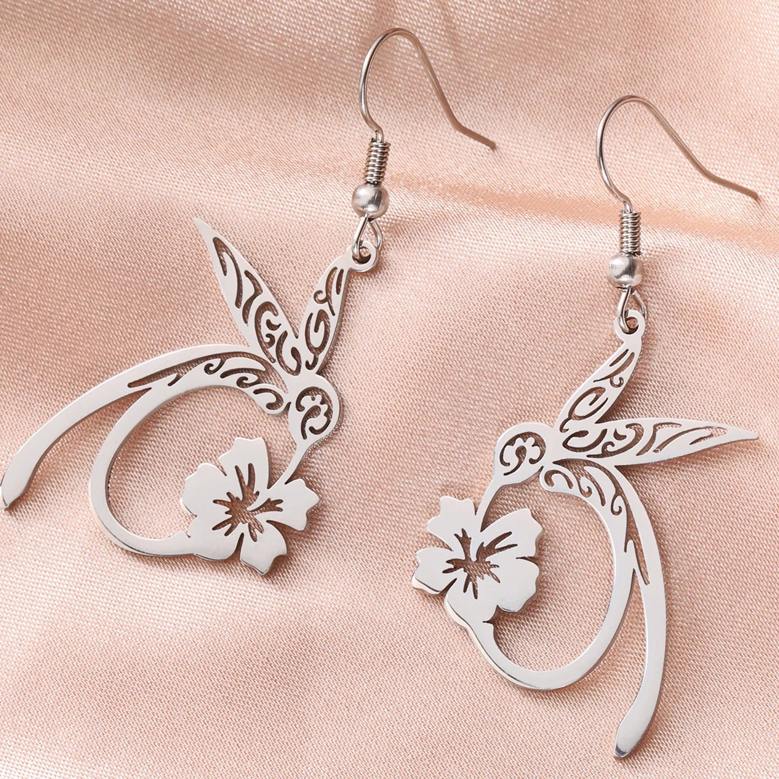 Hummingbird Spirit Stainless Steel Earrings