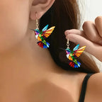 Vibrant Hummingbird Drop Earrings