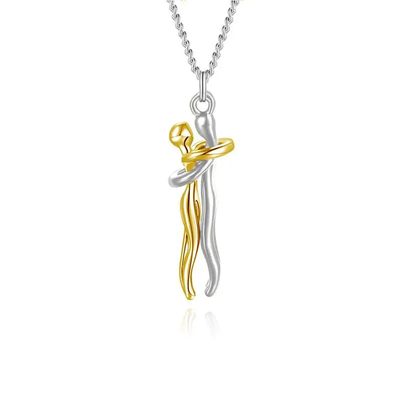 Unity | Two-Tone Loving Embrace Pendant Necklace