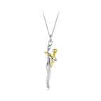 Embrace | Mother & Child Two-Tone Pendant Necklace