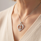 Guardian Heart | Sterling Silver Mother & Children Angel Pendant
