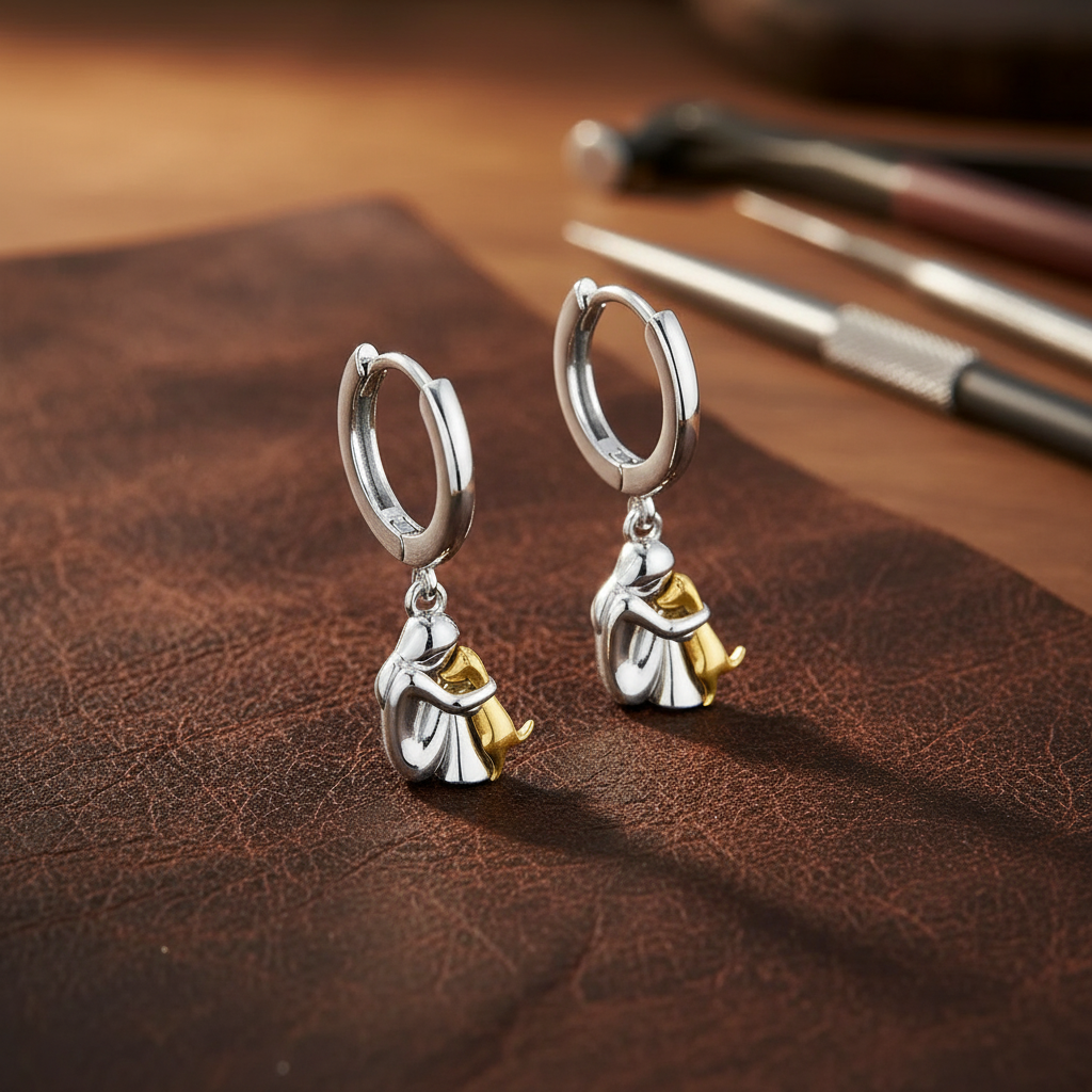 Dog Embrace Earrings