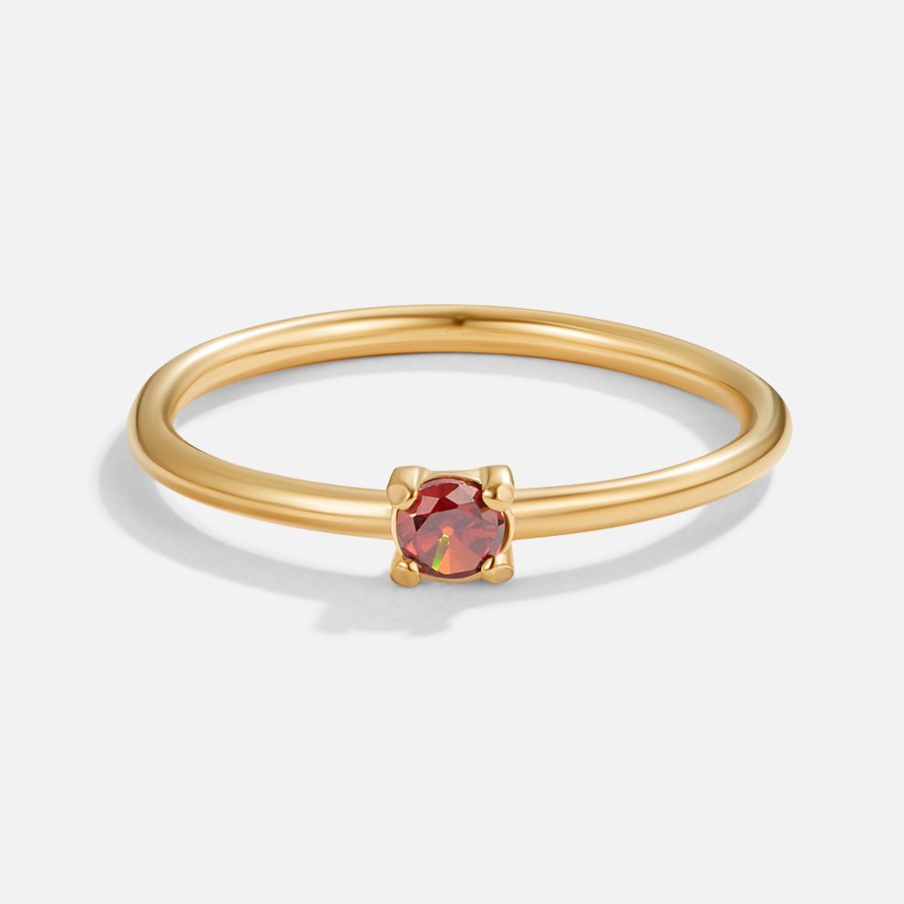 Birthstone gold rings