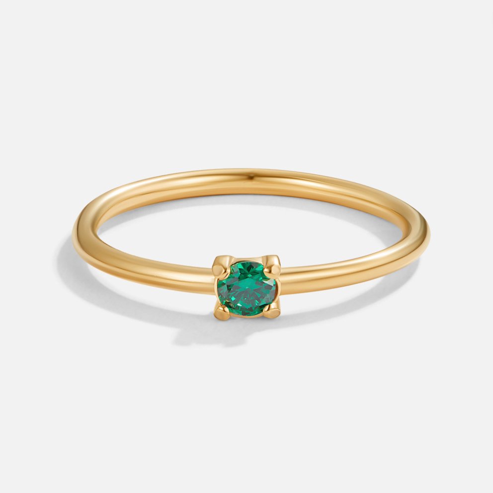 Birthstone gold rings