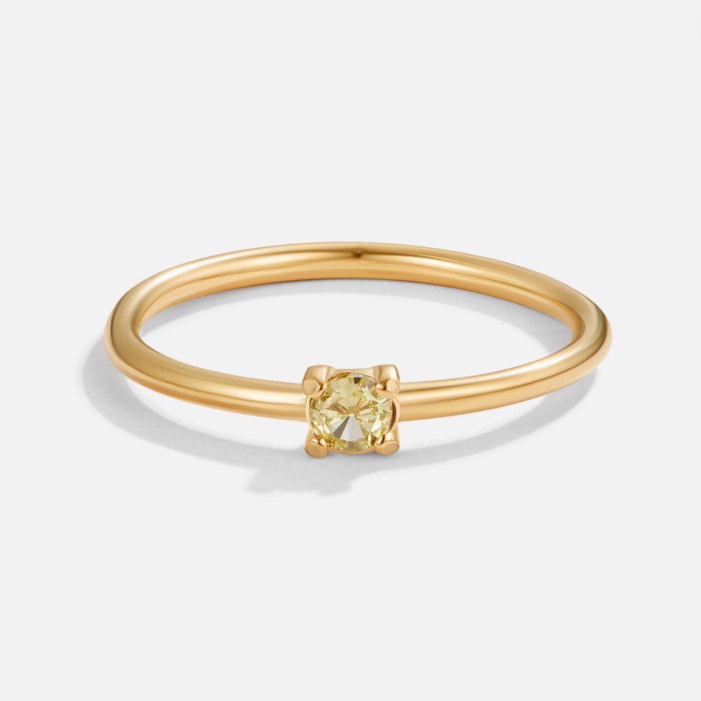 Birthstone gold rings