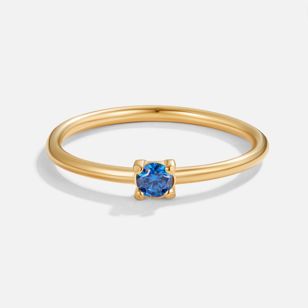 Birthstone gold rings