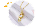 Gold-plated cat necklace with cubic zirconia