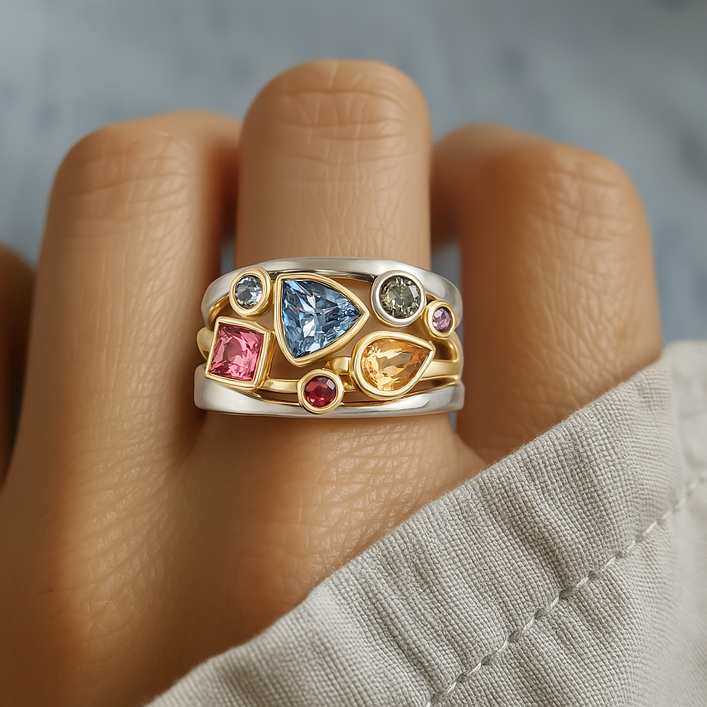 Vintage coloured zirconia ring