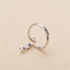 Adorable stainless steel cat ring