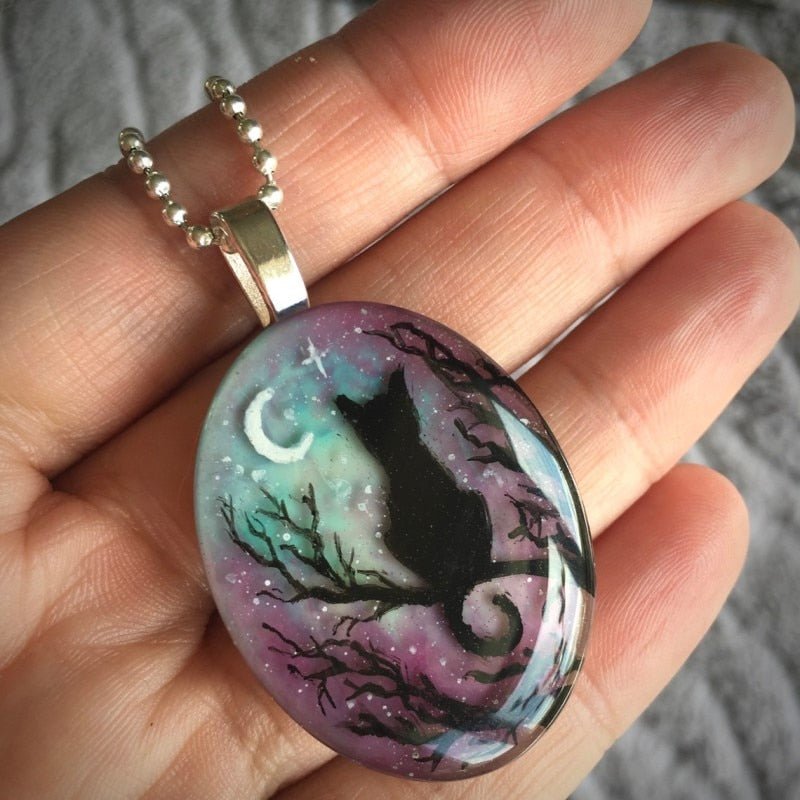 Starry Night' cat necklace
