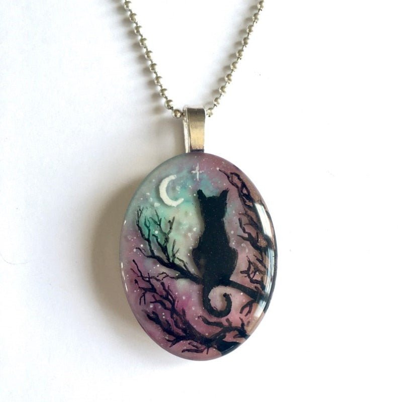 Starry Night' cat necklace
